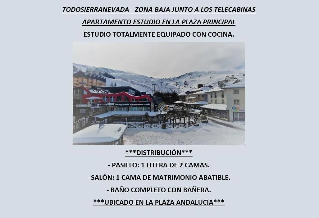 Apartamento Ski Plaza Sierra Nevada&Zona Baja